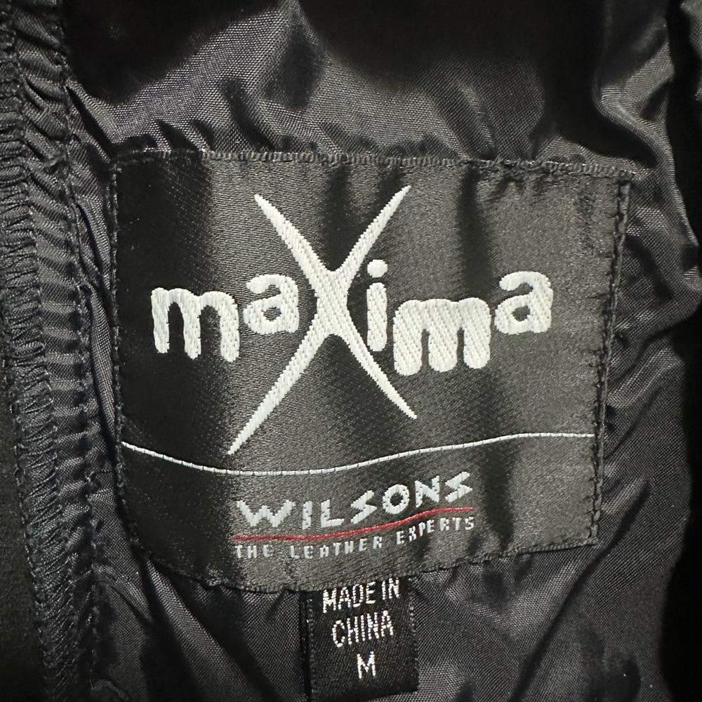 Vintage Y2K Maxima Black Leather Moto Jacket with Ring-Zip Detail - Picture 8 of 10
